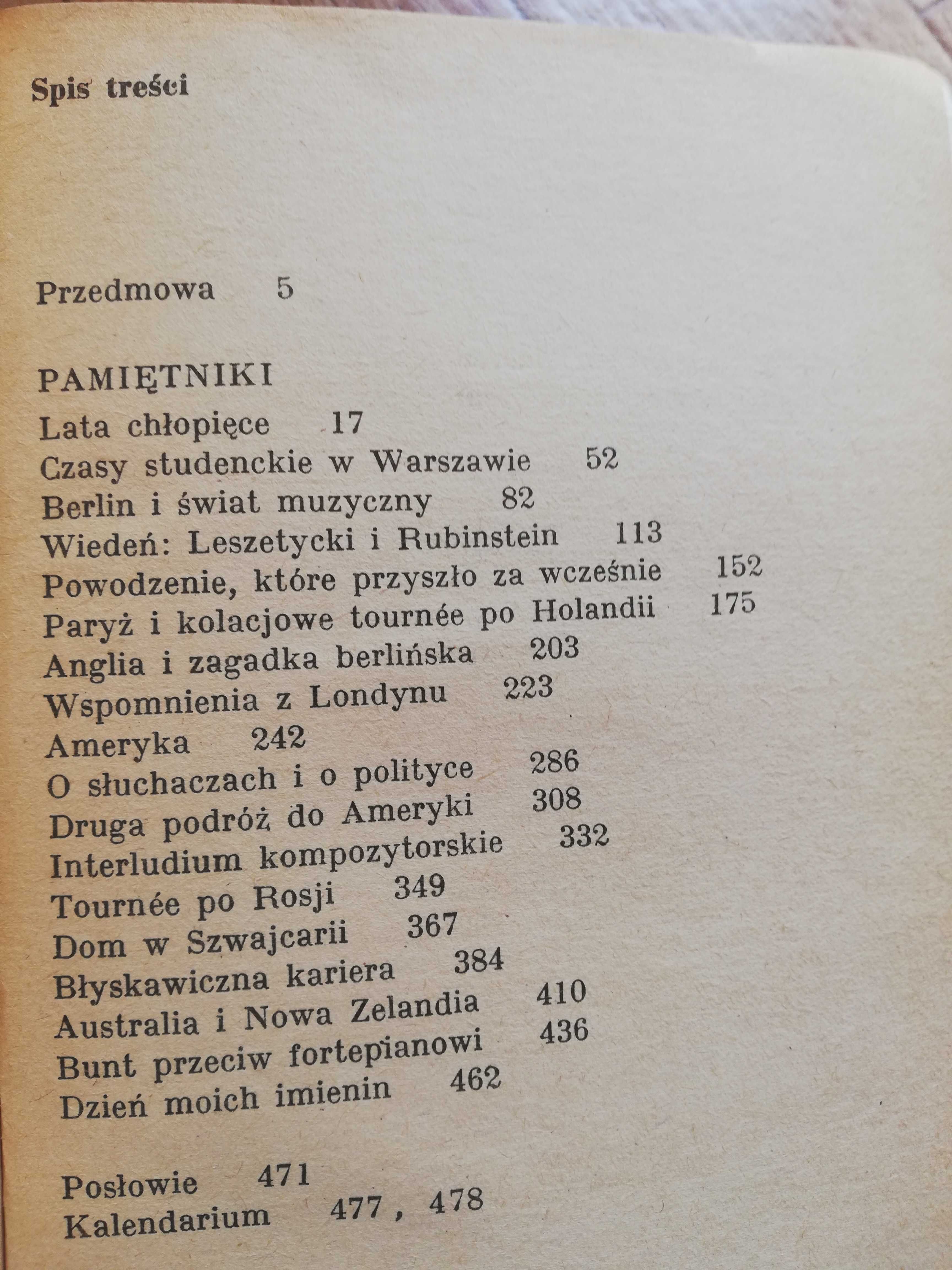 Ignacy Jan Paderewski: ,,Pamietniki"