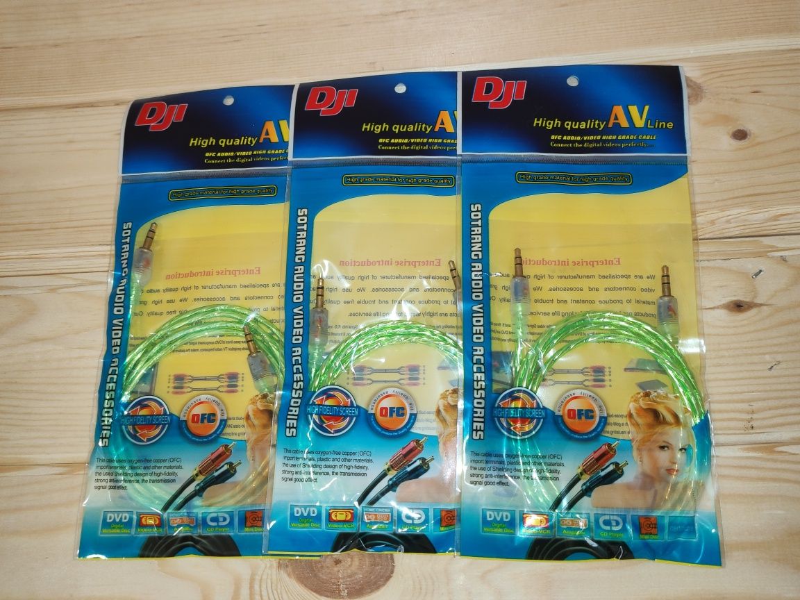 Аудио шнур аукс aux jack 3.5mm-jack 3.5mm, 2rca-3.5mm