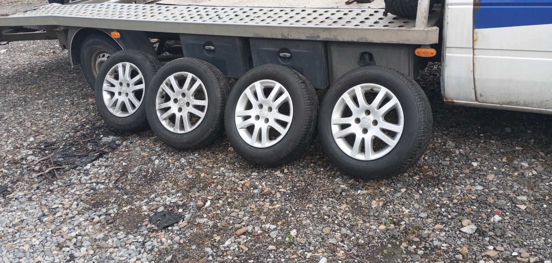 Koła 4x100 honda oryginał opony Dębica 195/65r15 bieżnik około 4.4mm