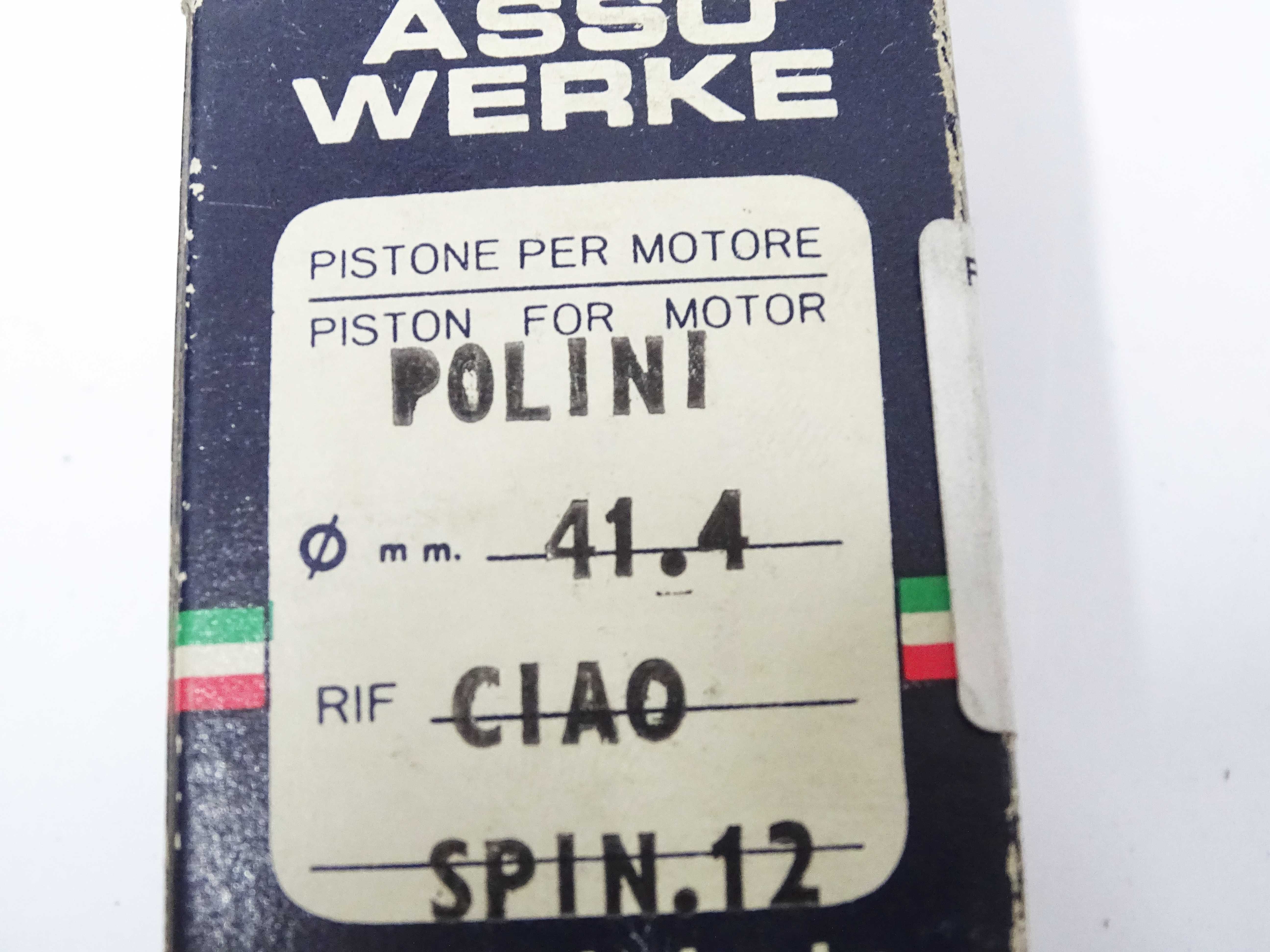 Tłok Asso Polini 41,4 sworzeń 12mm Piaggio Ciao