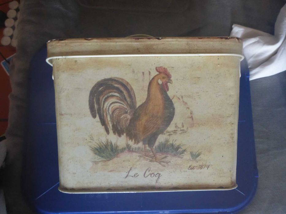 Conjunto 3 CAIXAS GRANDES Latão Antigas - Le Coq (galos) Country House