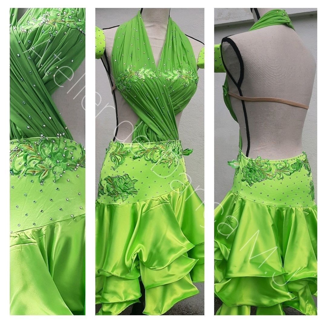 Vestido de danças salão, latinas,  novo