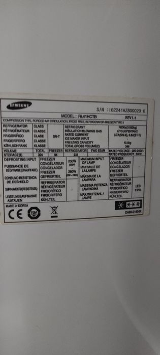 Lodówka Samsung RL41HCTB grafit czarna 192