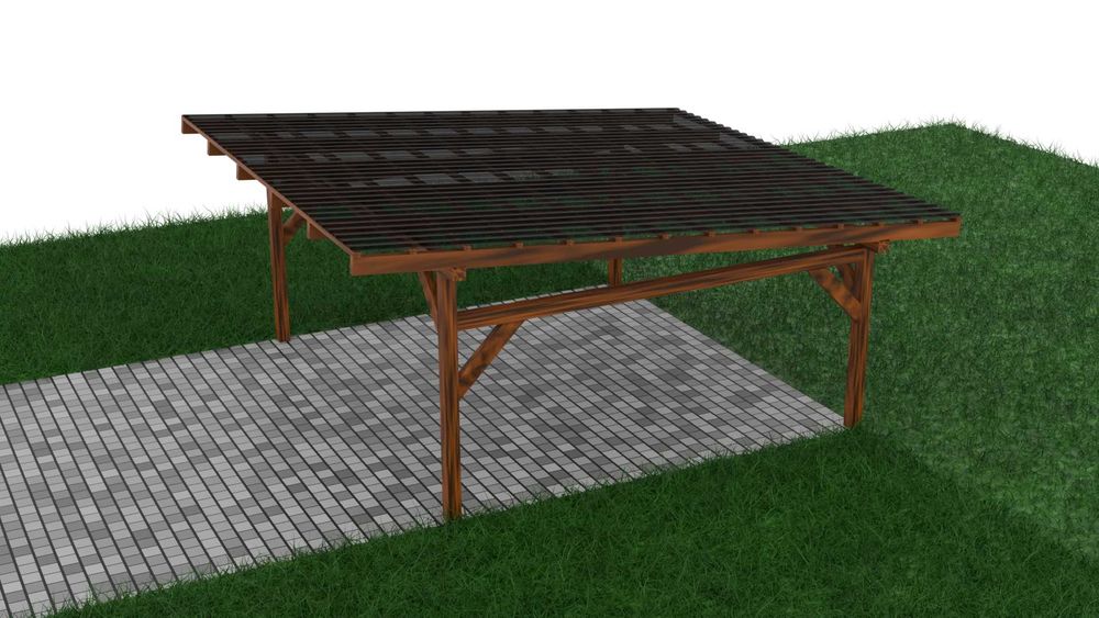 wiata carport na dwa samochody
