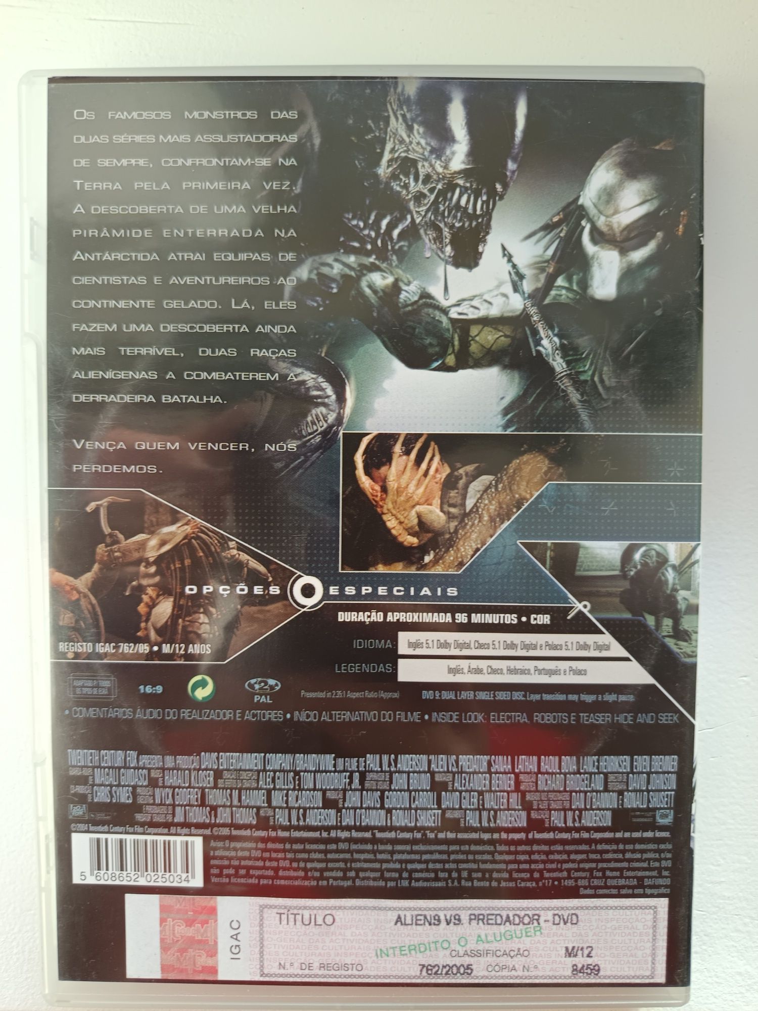 DVD alien vs predador
