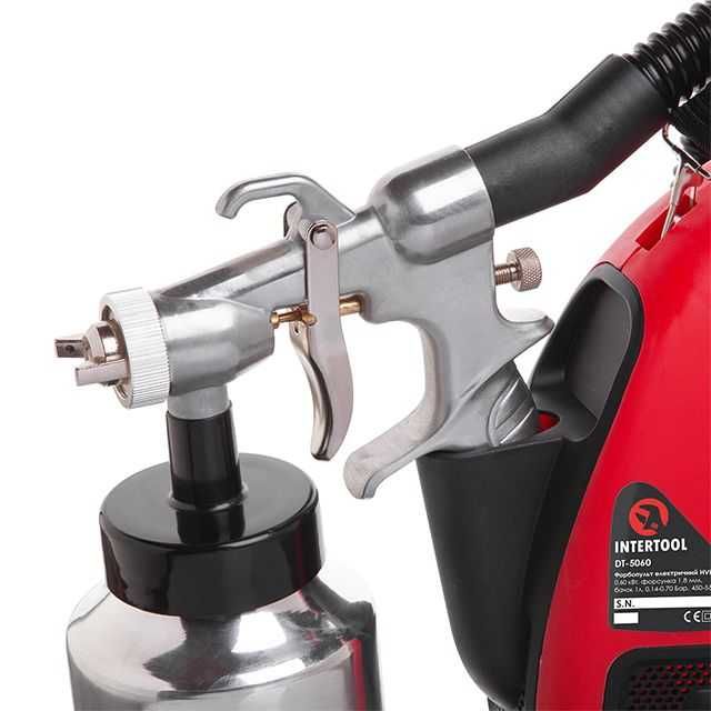 Краскопульт электрический. HVLP 600 Вт, форс. 1.8 мм,INTERTOOL DT-5060