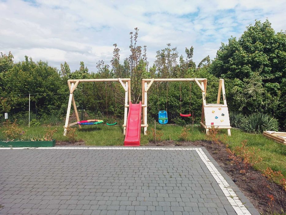 Plac zabaw "Marysia" 4x huśtawka zjeżdżalnia wspinaczka wysoka jakość