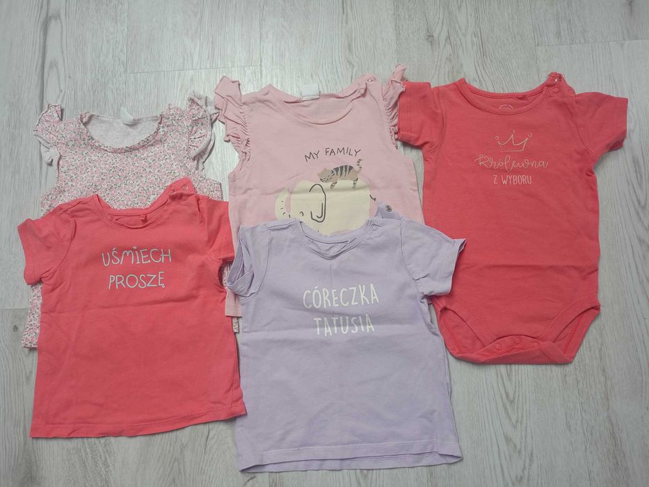 Paka ubrań dla dziewczynki 74r.