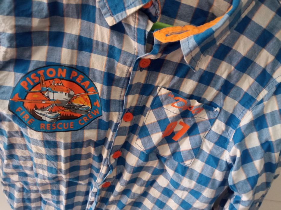 Koszula chłopięca 134 samoloty dusty