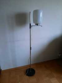 Lampa stojąca, szklany klosz,  lata 60 PRL, Vintage