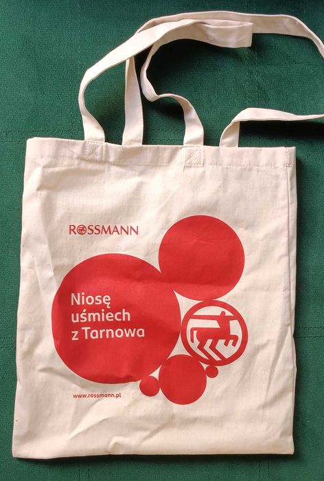 Zakupowa torba materiałowa  Niosę twój uśmiech Tarnów rossmann