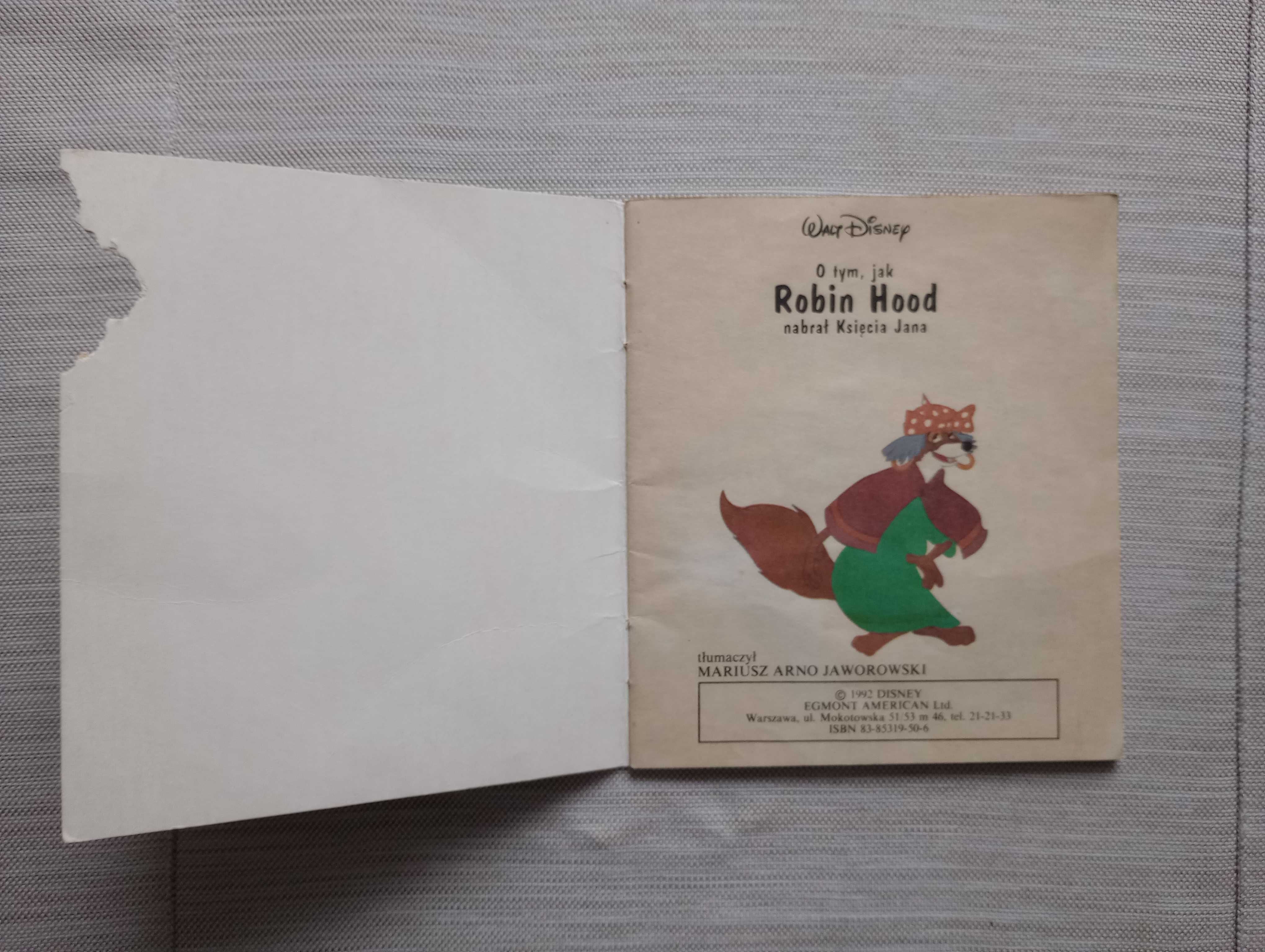 książeczka O tym jak Robin Hood nabrał księcia Jana - Walt Disney