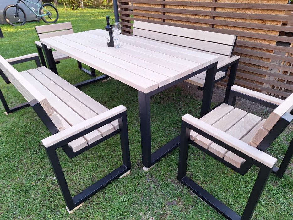 Bukowe Meble Ogrodowe Wypoczynkowe/ Na taras Loft