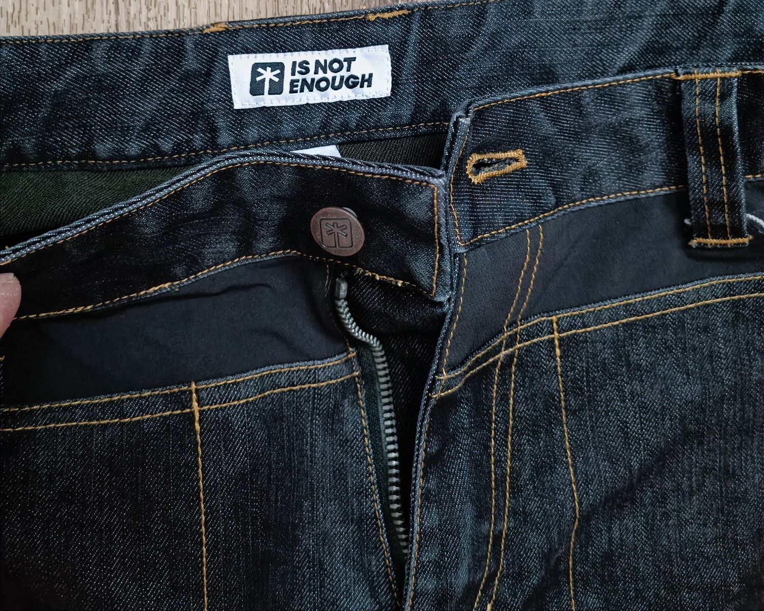 туристичні Is Not Enough ALBION DENIM Pants Jet BLACK