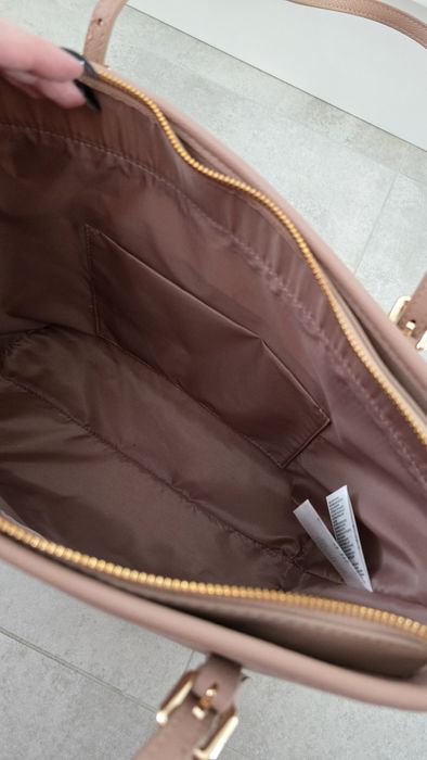 Różowa duża torebka H&M shopper pudrowy róż