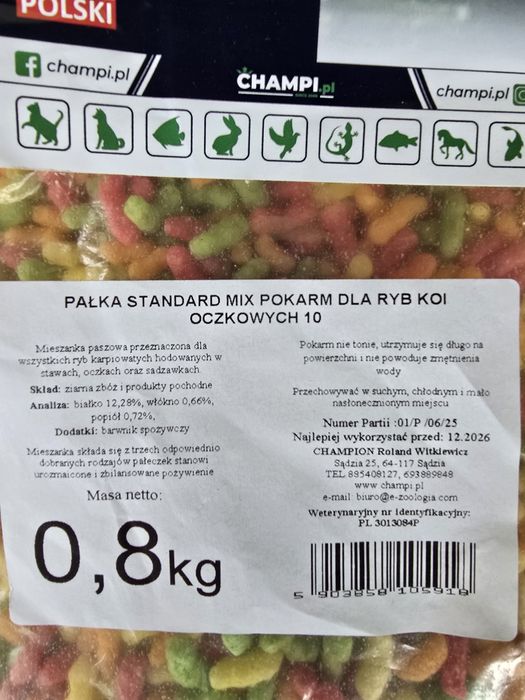 Karma dla ryb. Oczka wodne. Zanęta.