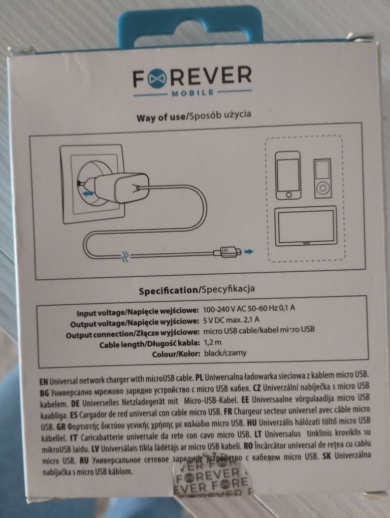 Nowa Ładowarka sieciowa do telefonu Forever