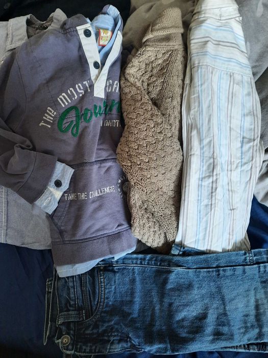 Zestaw sweter spodnie Marks&Spencer koszula 122