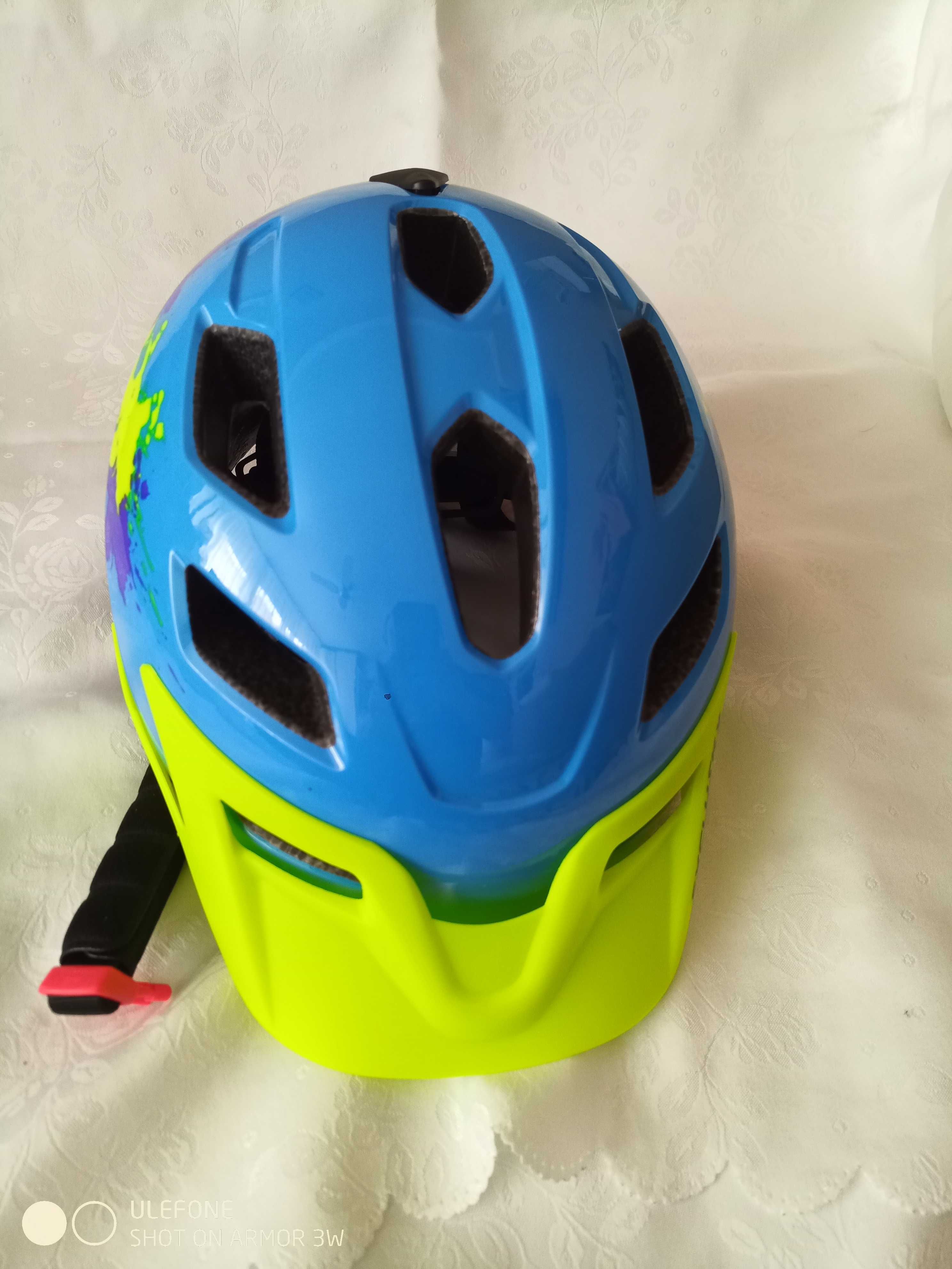 Kask rowerowy dziecięcy Exclusky 52-58 cm Niebieski