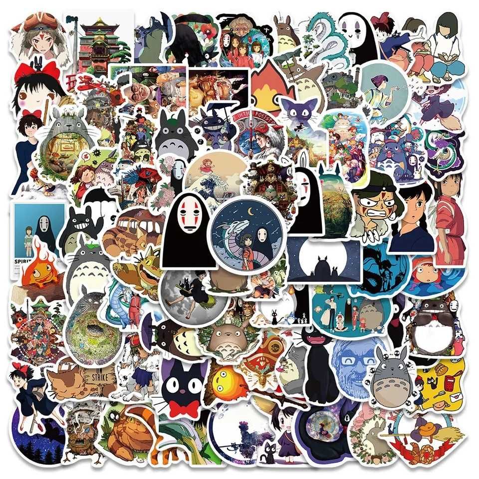 Наклейки з різних аніме від автора Хаяо Міядзакі