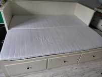 Ikea Hemnes łóżko leżanka 3 szuflady 160x200 cm 2 materace sultan