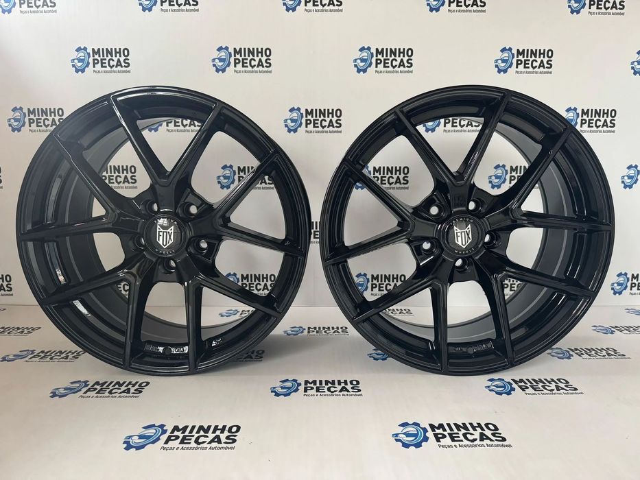 Jantes Fox FX5 em 18x8 (5x112) Preto Brilho