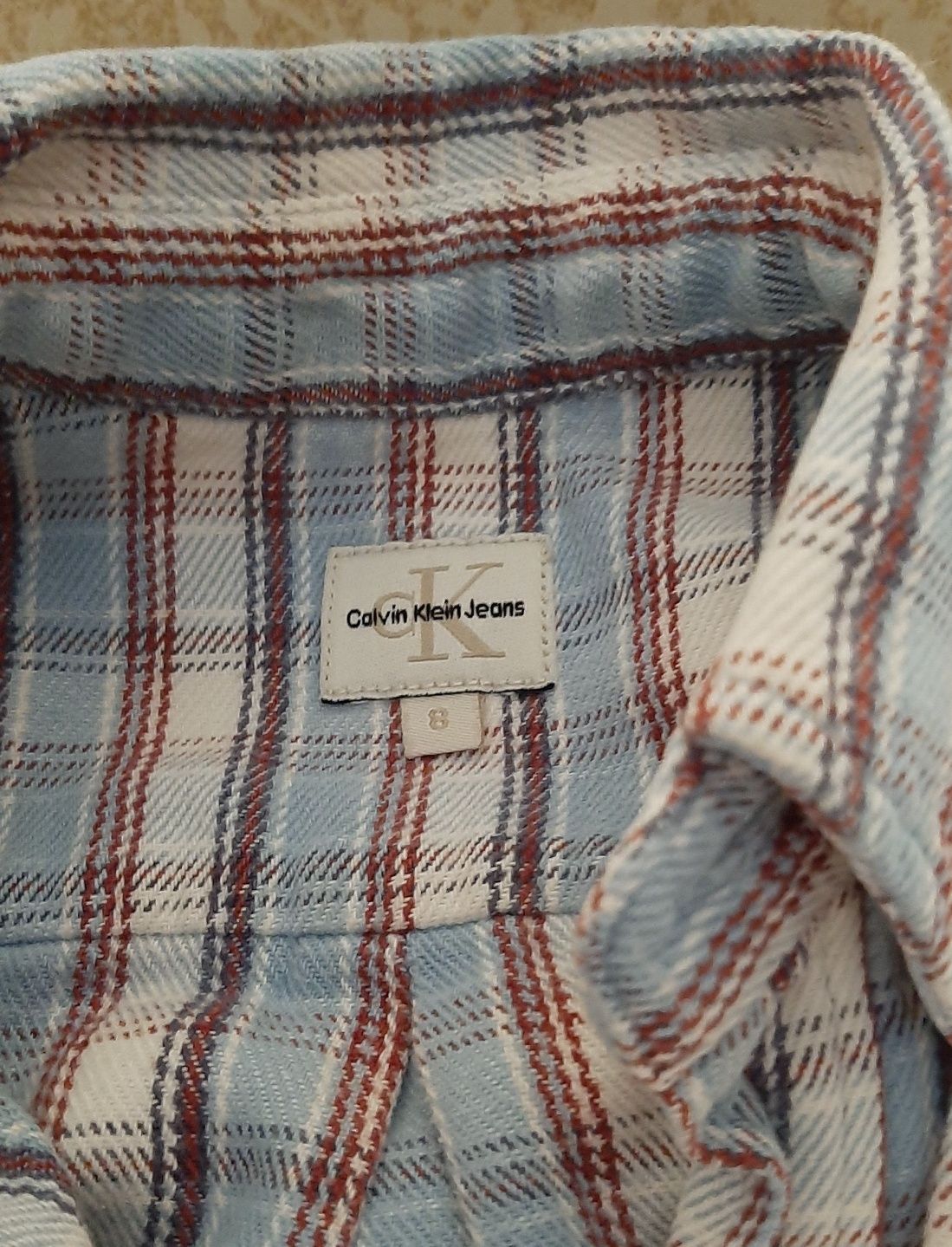 Джинсовый пиджак рубашка  поло кофта на мальчика 8 лет 134 см набор