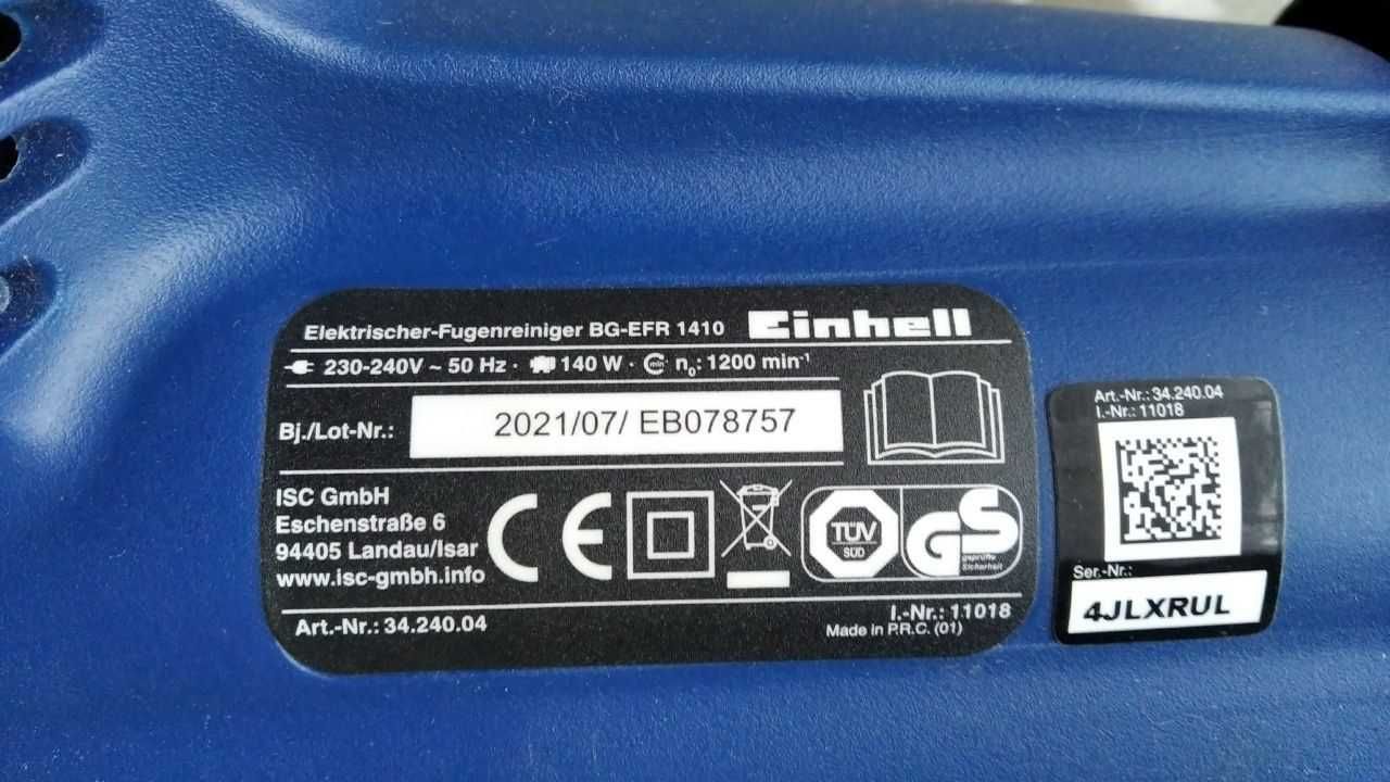 Очищувач швів плитки Einhell BG-EFR 1410