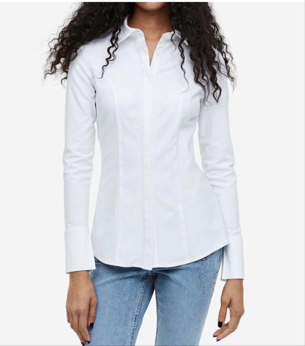 Женская белая рубашка Bien Blue M