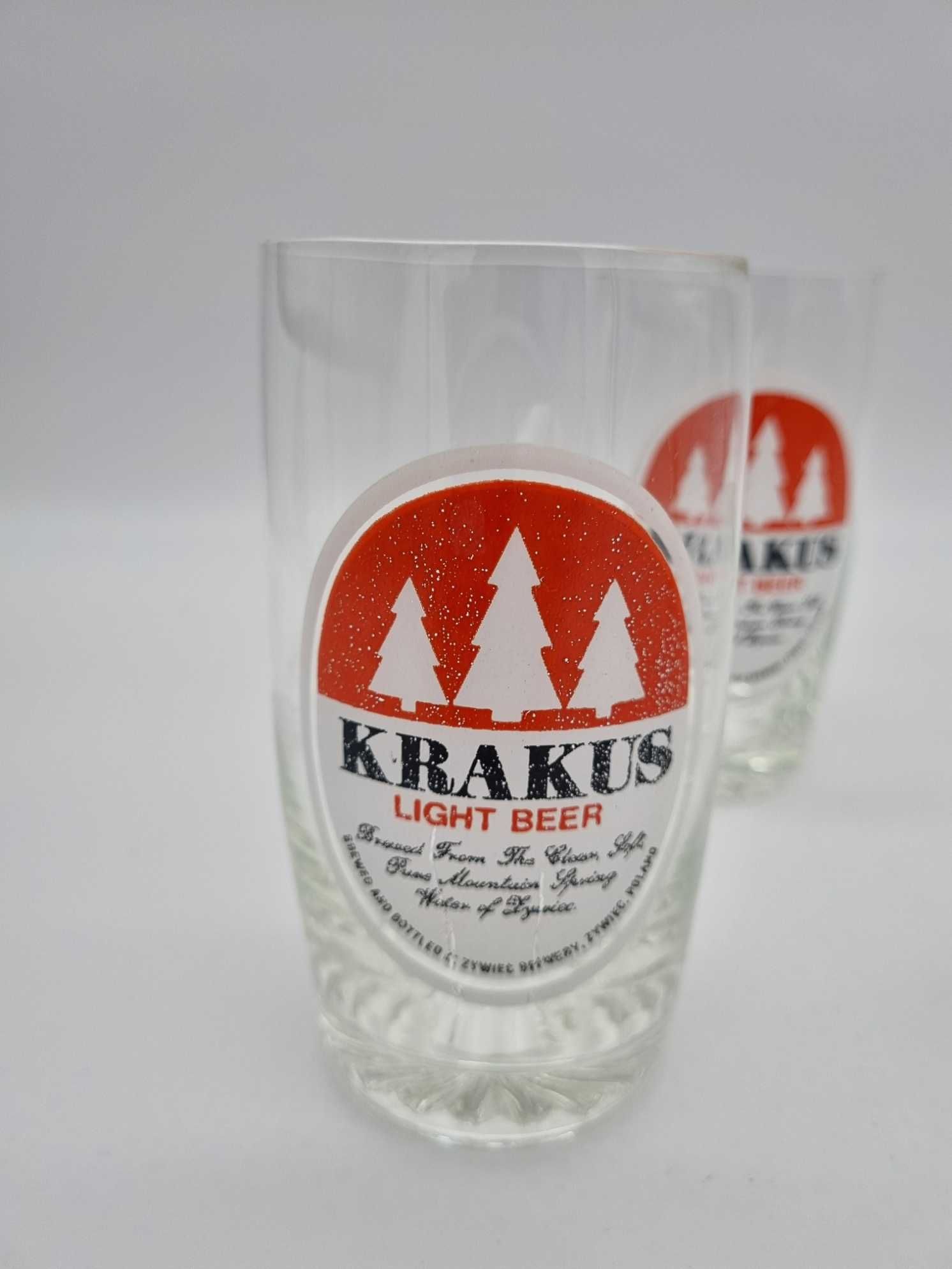 Komplet 4x Szklanka do Piwa Krakus Żywiec Vintage Lata 70