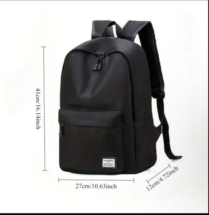 Черный спортивный рюкзак универсальный без принтов