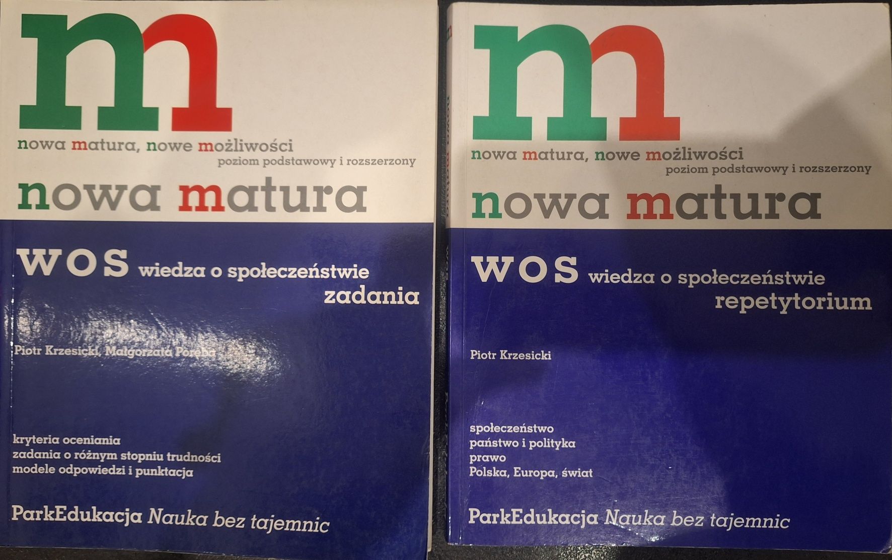 ZESTAW Nowa Matura WOS (Repetytorium +Zadania) ParkEdukacja