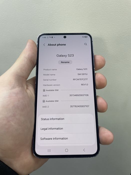 Samsung S23 8/128gb Black в хорошому стані