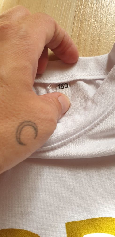 Komplet piłkarski CR7 biało-czarny roz.152 spodenki i koszulka Primark