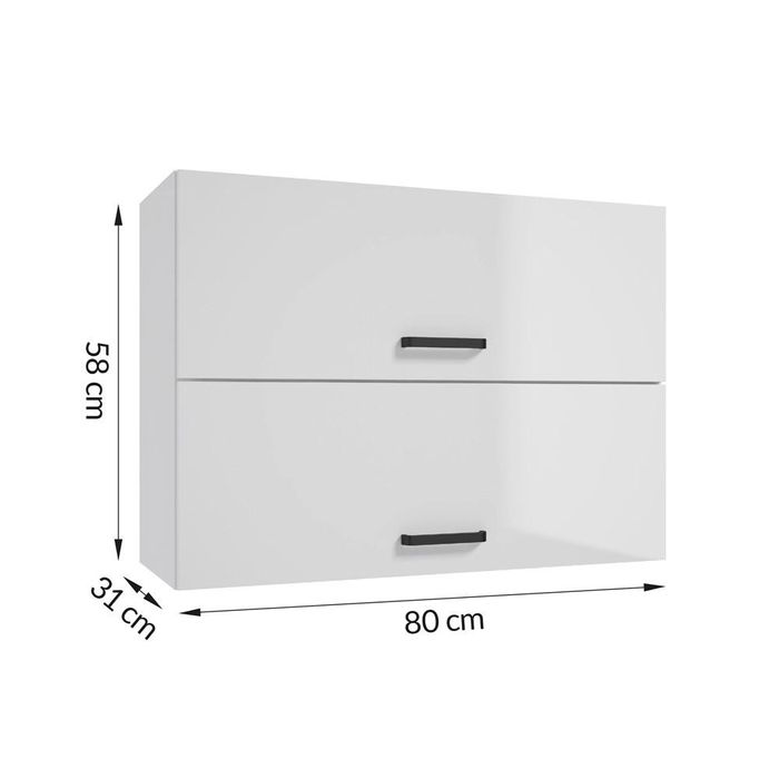 Szafka kuchenna górna NAPOLI biel / chrom