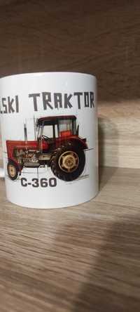 Kubek ceramiczny z motywem traktora Ursus C-360 retro 330 ml