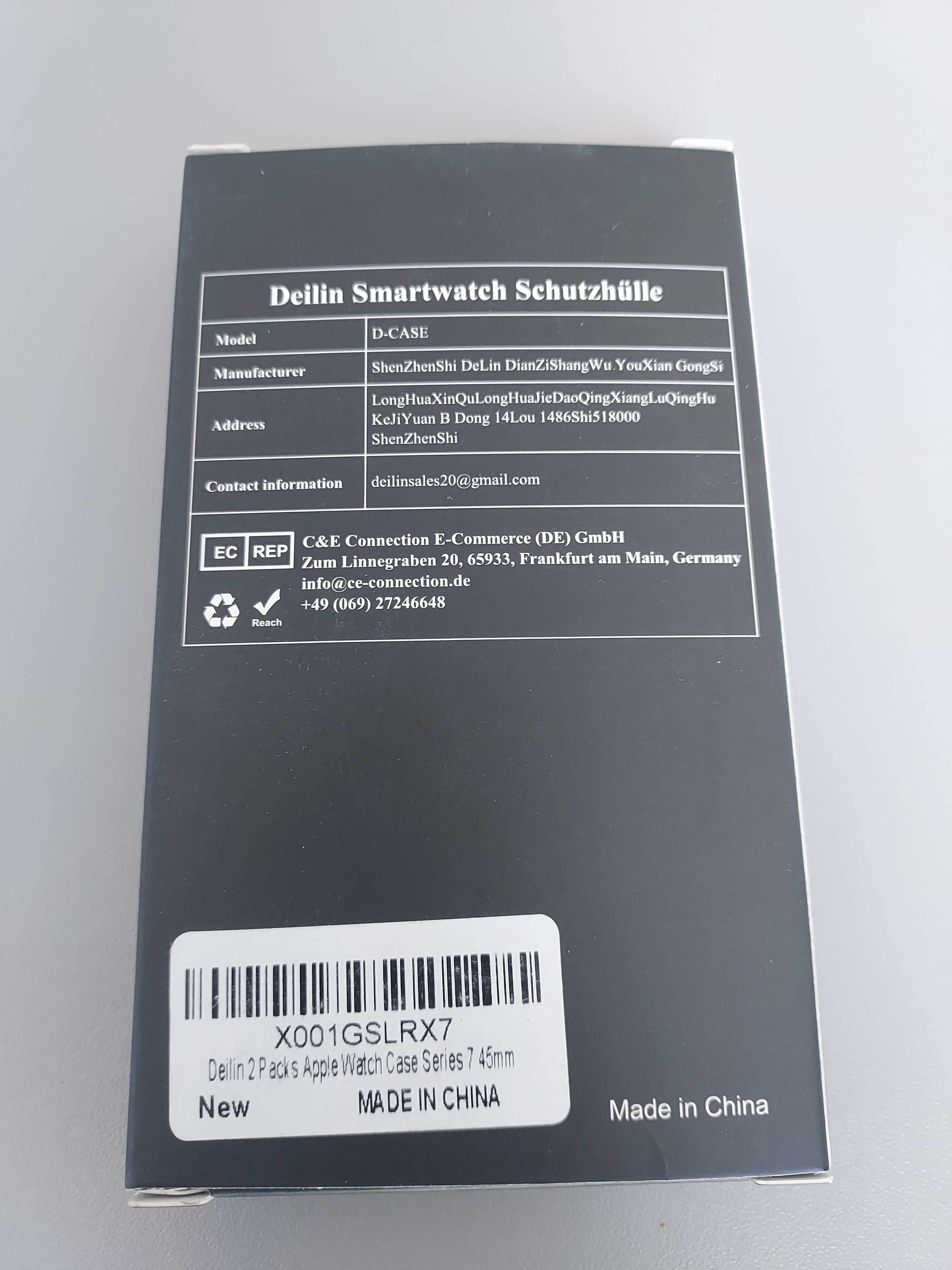 Etui Deilin 2 szt. Apple Watch 45 mm szkło hartowane ochronne