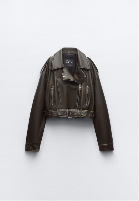 жіноча косуха zara кольору варена гущонка