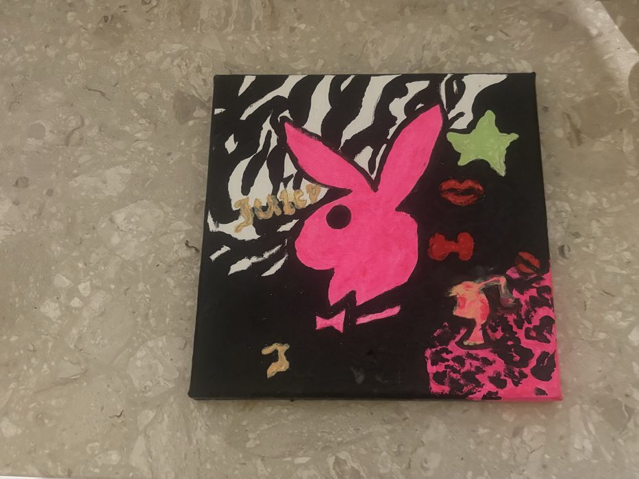 Obraz na płótnie playboy handmade neon pink mcbling