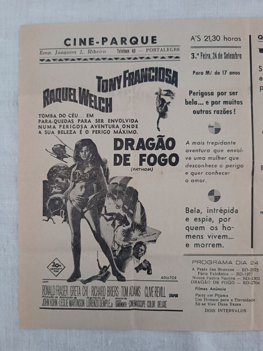 Cartaz do Cine-Parque de Portalegre
