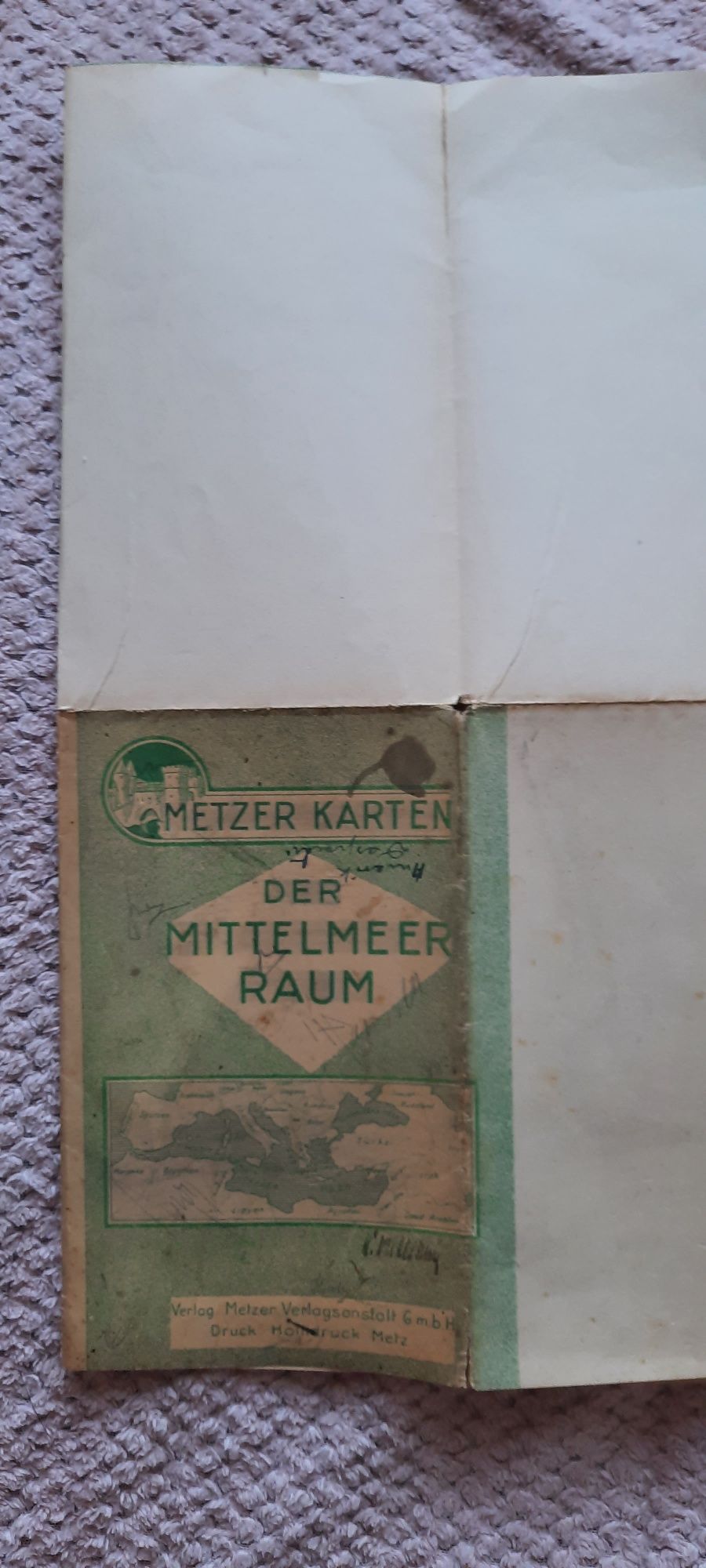 Mapa Metzer Karten-Mittelmeer Raum