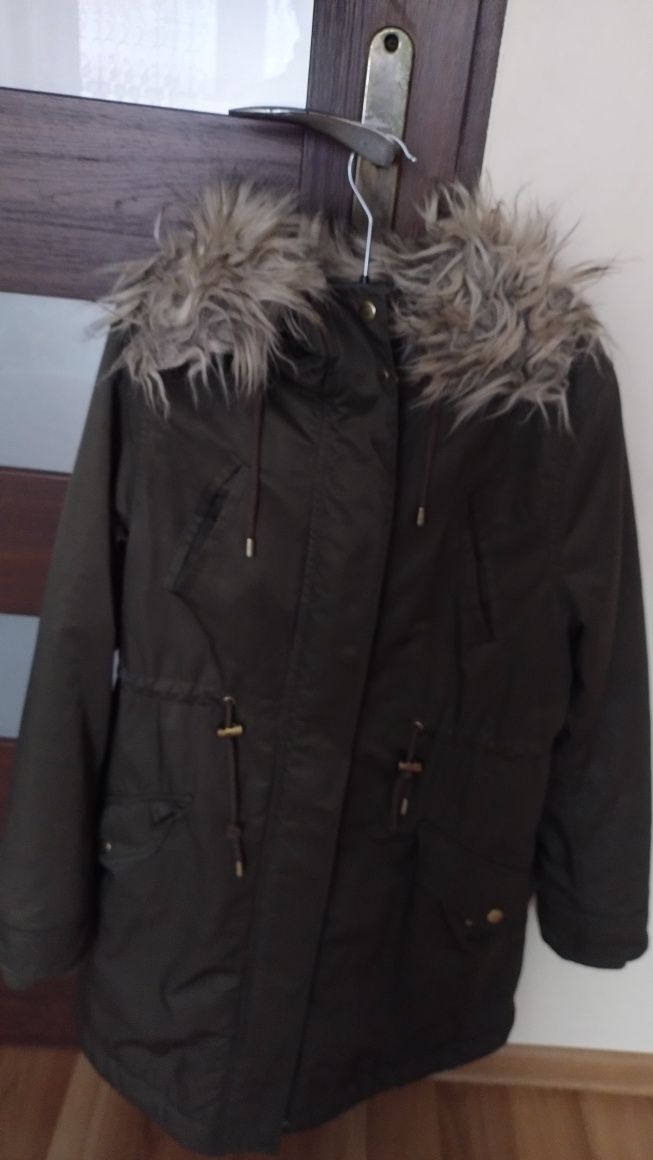 Damska parka khaki