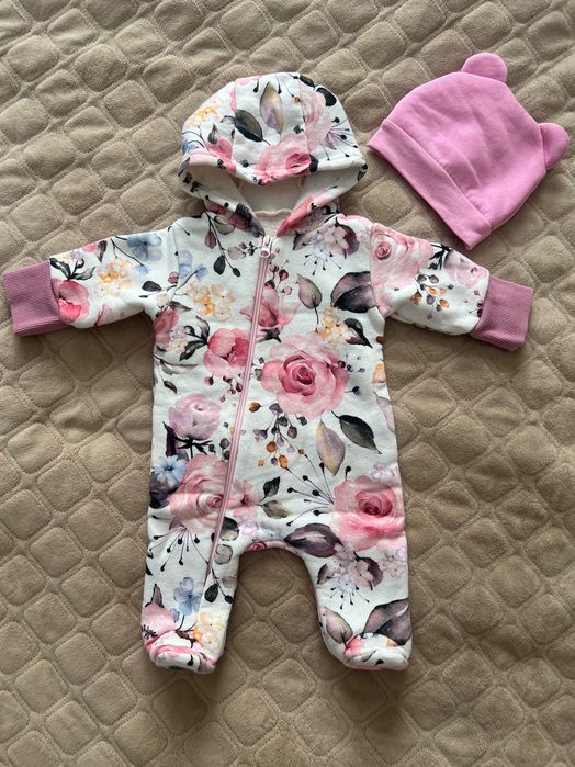 Дитячий теплий комбінезон з шапочкою (за бажанням) 56 розмір