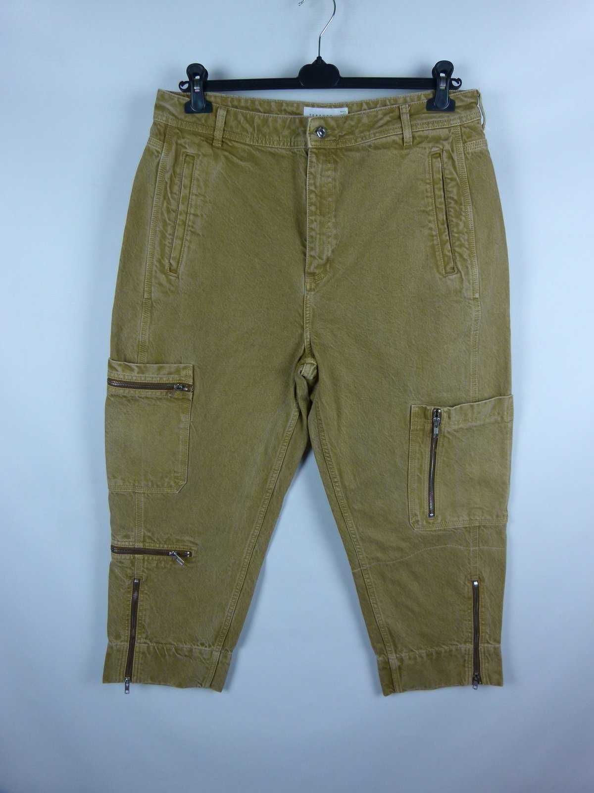 Topshop spodnie damskie jeans cargo 7/8 - W36 / L30 pas 94 cm