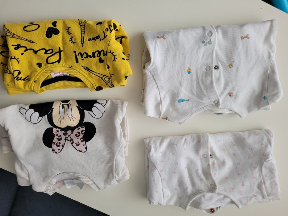 Zestaw bluza pajacyk 6-9mc 74cm m&s h&m,pepco,primark