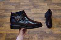 Burton мужские ботинки челси с натуральной кожи с пряжкой