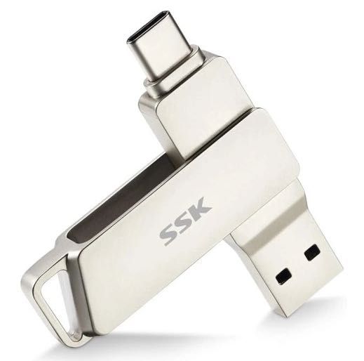 Pendrive SSK 128GB 2 w 1 typ C + USB 3.2 Android MacBook Windows