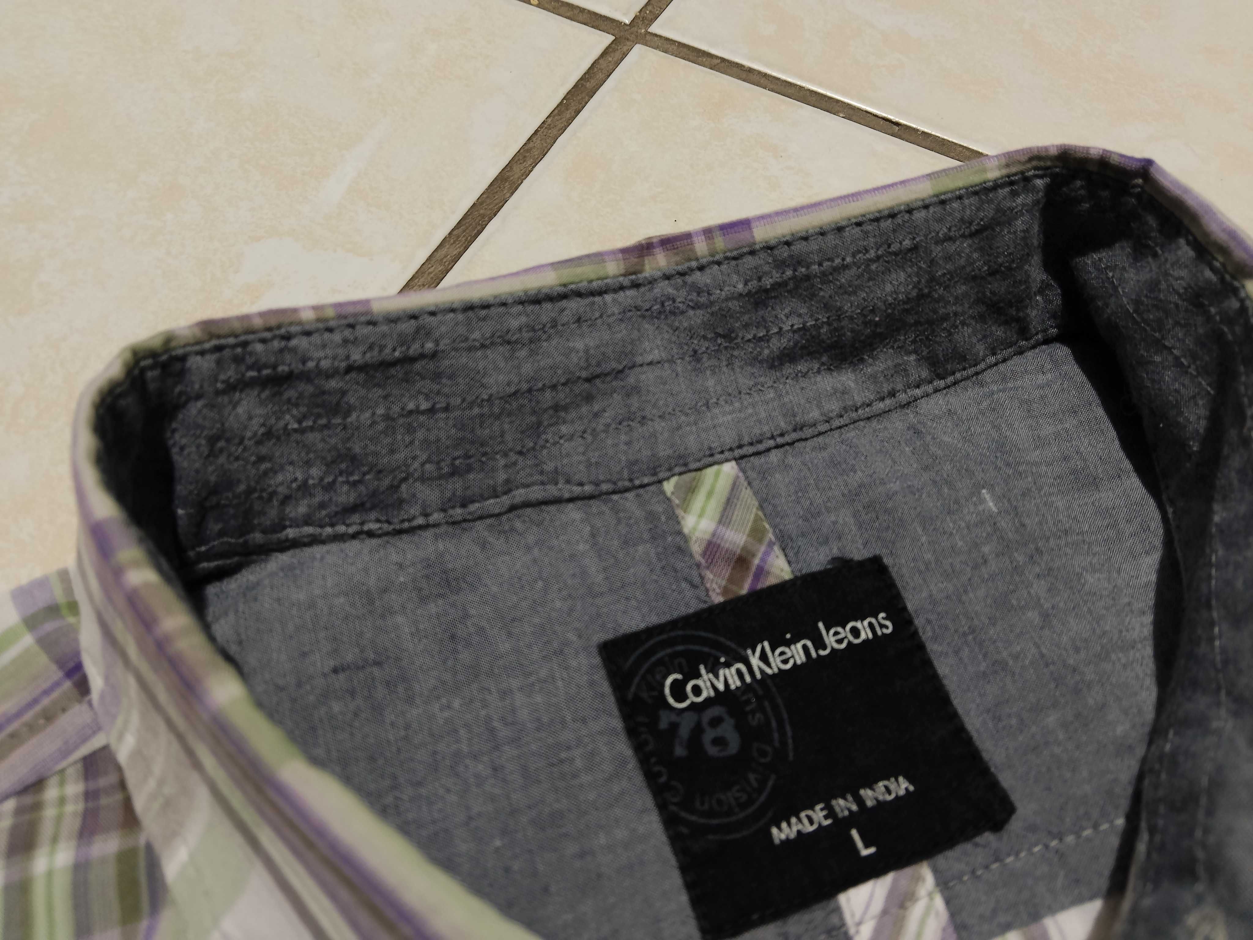CALVIN KLEIN JEANS USA - NOWA! z LOGO Koszula Męska rozmiar L