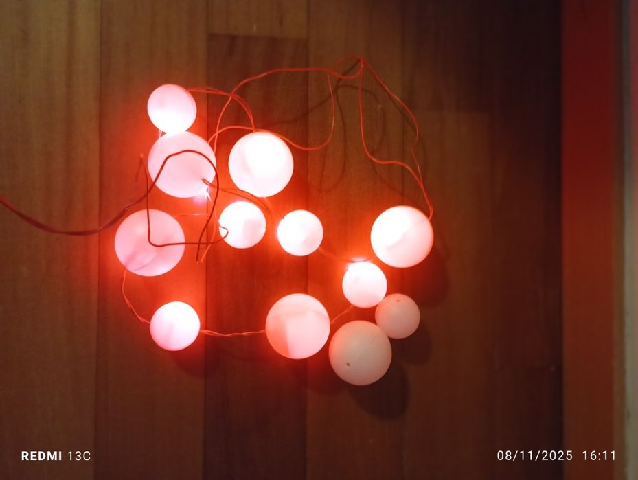 Luzes vermelhas de natal