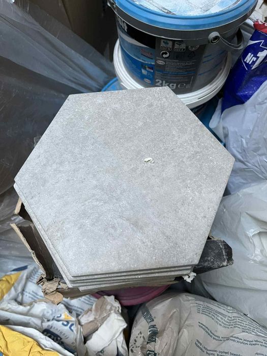 Płytki Hexatile cement grey 17,5x20 - 32 sztuki